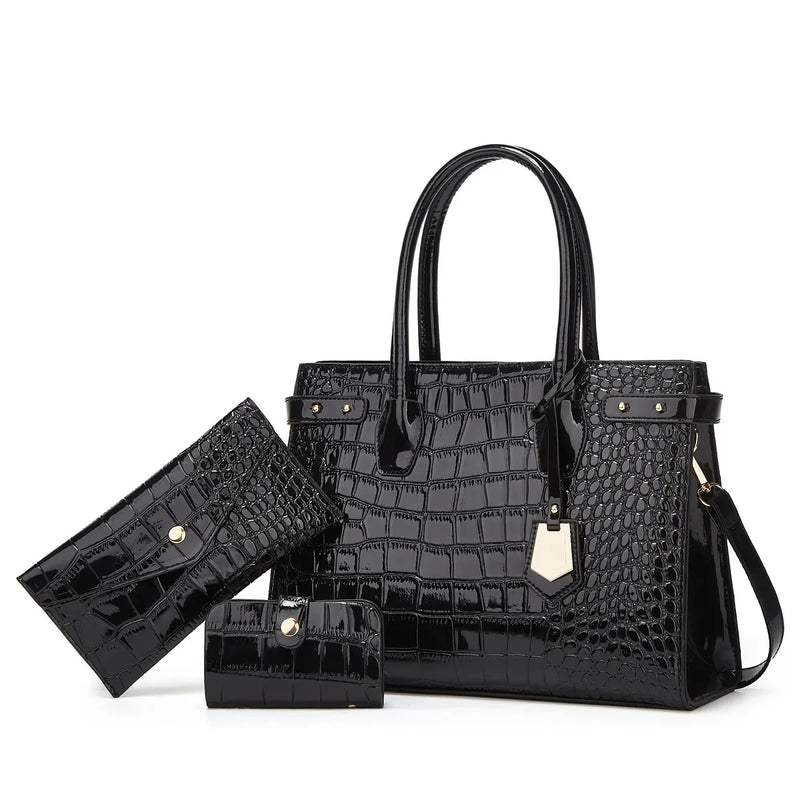 BOLSA FEMININA MODELO NELLY + 2 CARTEIRAS DE BRINDE