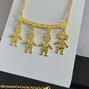 Colar  pigente de Filhos Folheado A Ouro 45 Cm