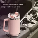 Copo garrafa Térmica Inox 1200ml Parede Dupla tampa Canudo Premium